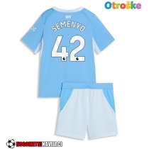 Otroške Nogometnih dresov Manchester City Antoine Semenyo #42 Domači 2026-27 Kratki rokavi (+ hlače)